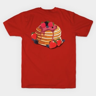 pancakes, kawaii, strawberry,cartoon T-Shirt